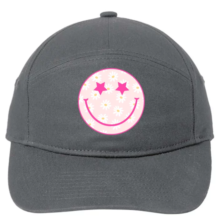 Sunflower Star Smiley Retro 7-Panel Snapback Hat