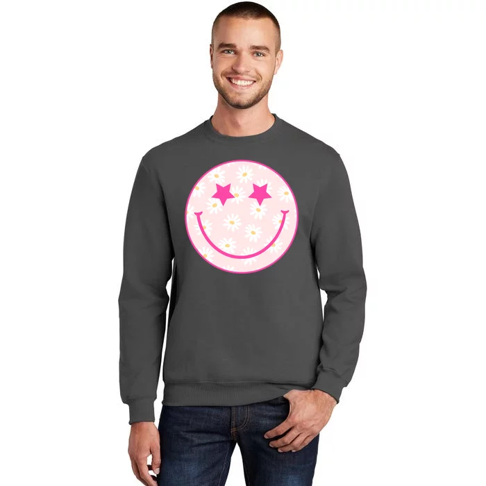 Sunflower Star Smiley Retro Tall Sweatshirt