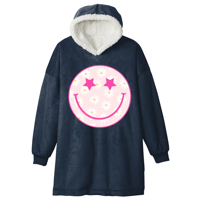 Sunflower Star Smiley Retro Hooded Wearable Blanket