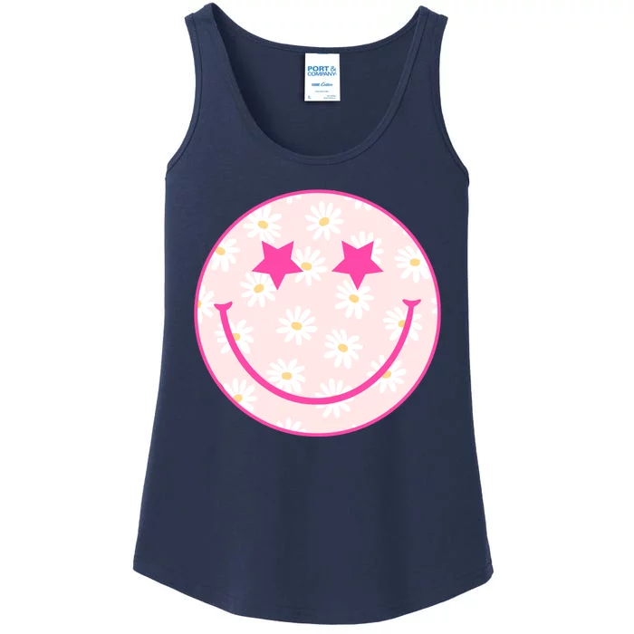 Sunflower Star Smiley Retro Ladies Essential Tank