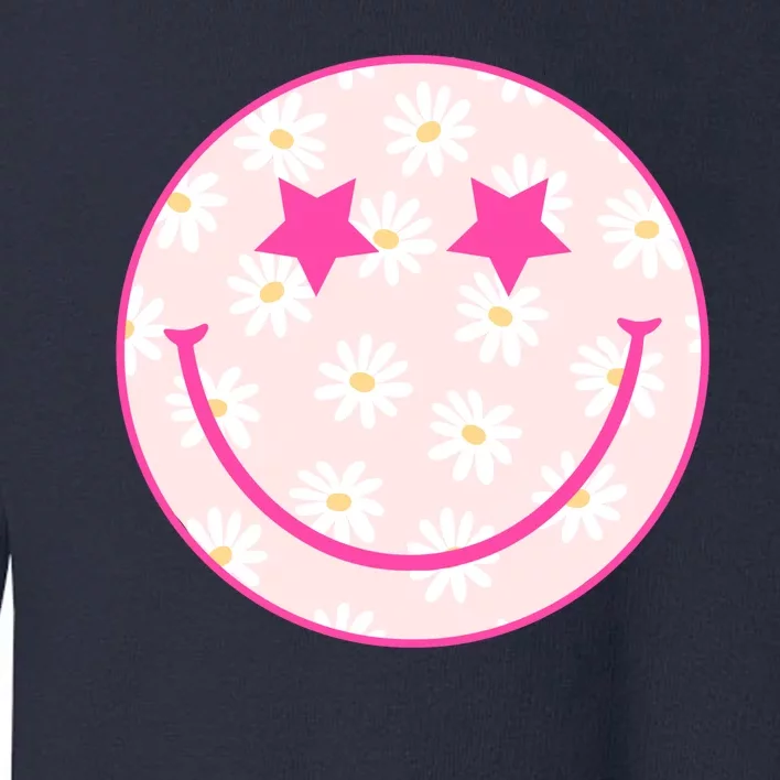 Sunflower Star Smiley Retro Toddler Sweatshirt