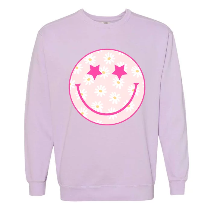 Sunflower Star Smiley Retro Garment-Dyed Sweatshirt