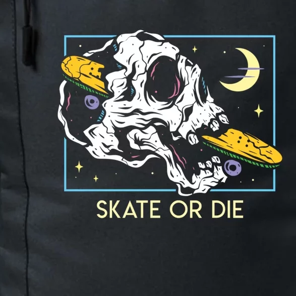 Skateboard Skull Skateboarding Retro Skater Skate Rad Grunge Cool Gift Daily Commute Backpack