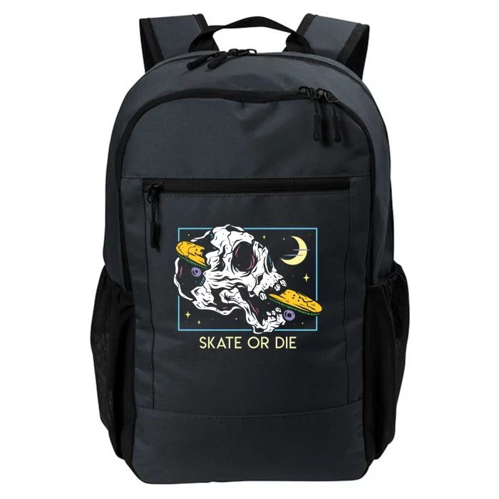 Skateboard Skull Skateboarding Retro Skater Skate Rad Grunge Cool Gift Daily Commute Backpack