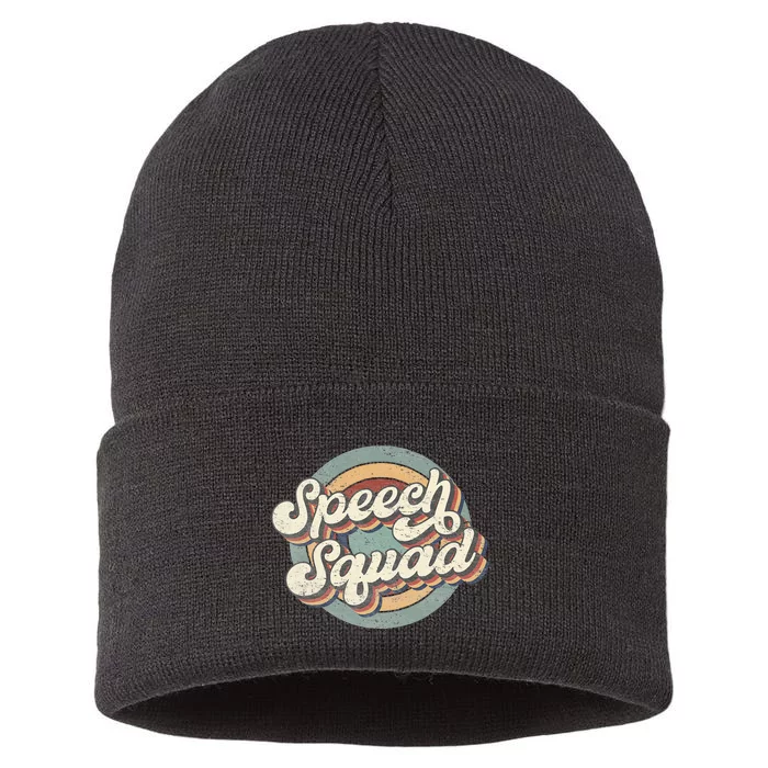 Speech Squad Speech Therapy Crew Hello Back To School Team Sustainable Knit Beanie