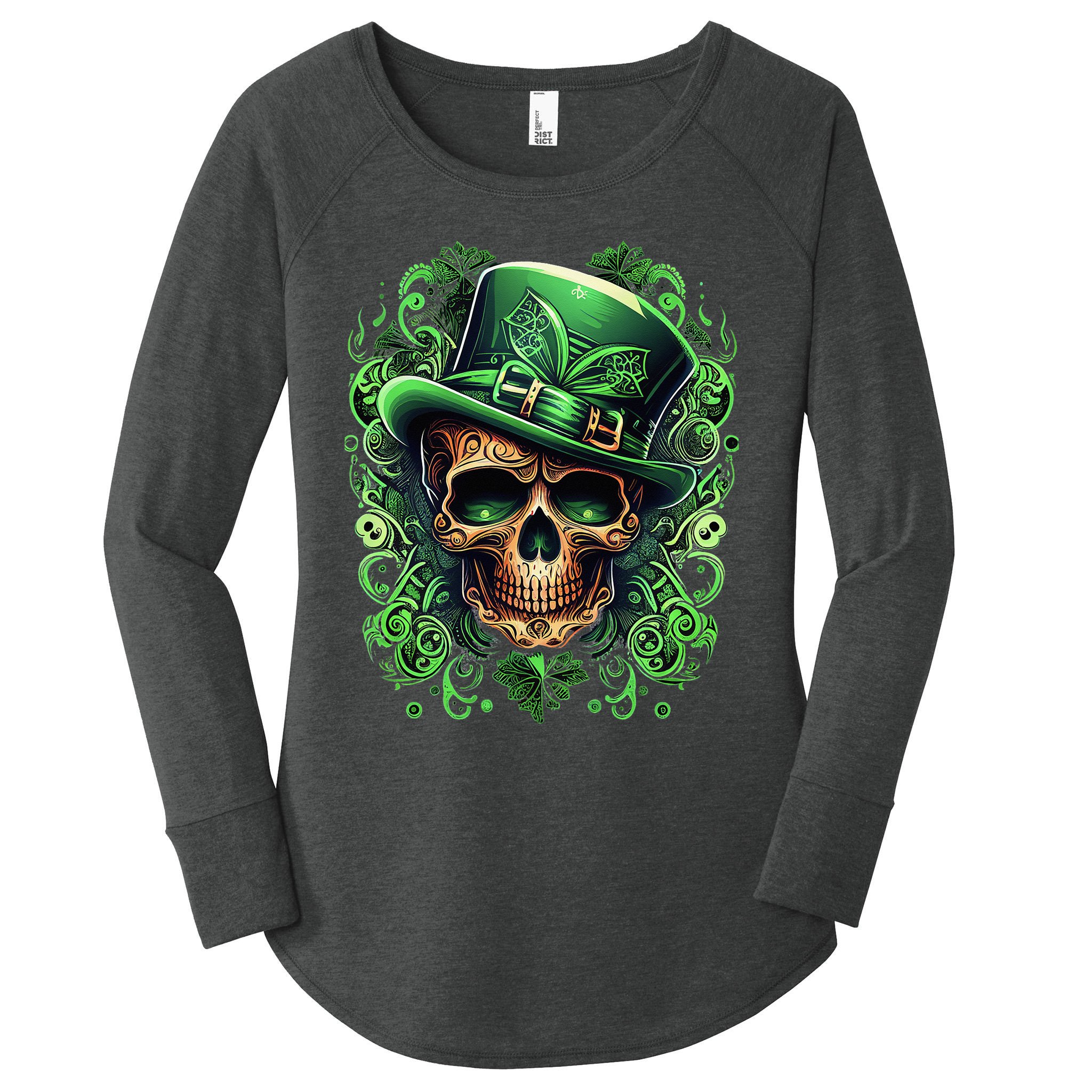 St Patricks Day Sugar Skull T shirt Women Men Irish Ireland