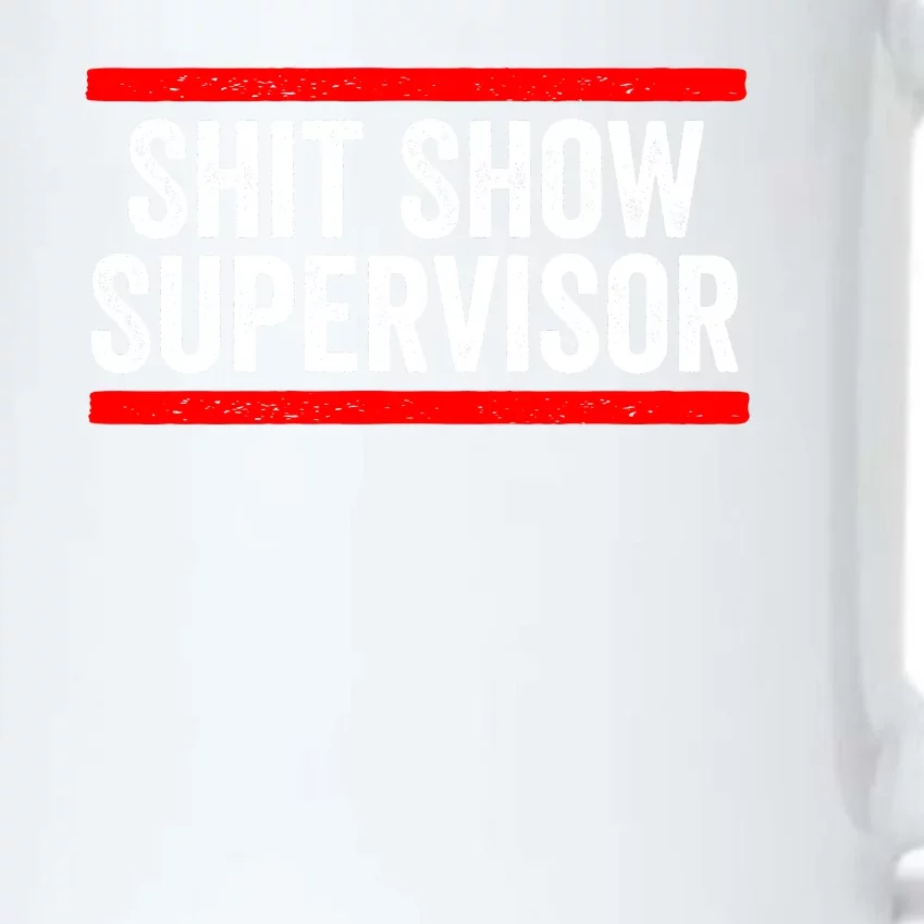 Shit Show Supervisor Sarcastic Distressed Black Color Changing Mug