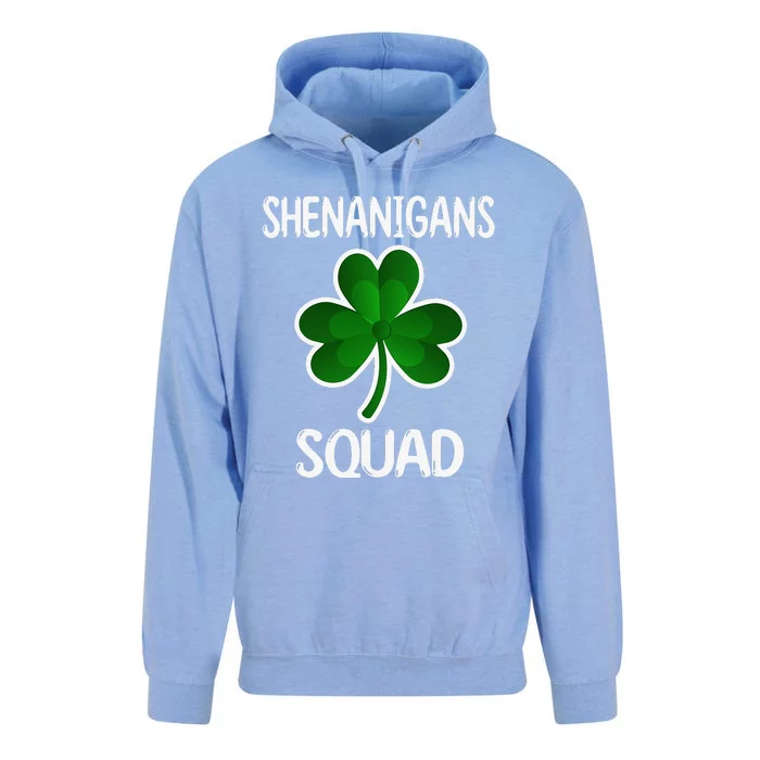 Shenanigans Squad st patrick green shamrocks Clover Unisex Surf Hoodie