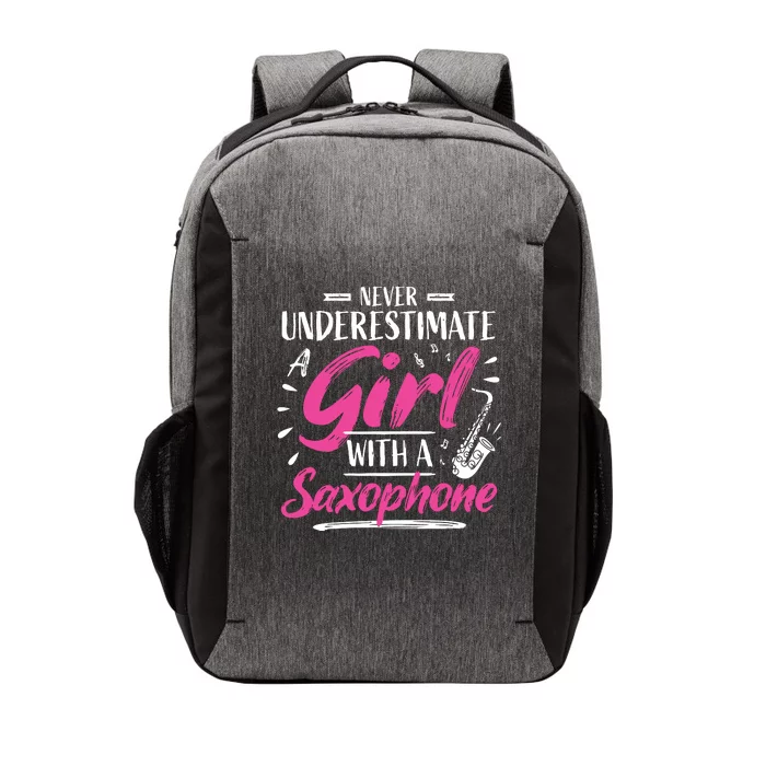 Saxophonist Saxist Sax Never Underestimate A Girl Saxophone Vector Backpack