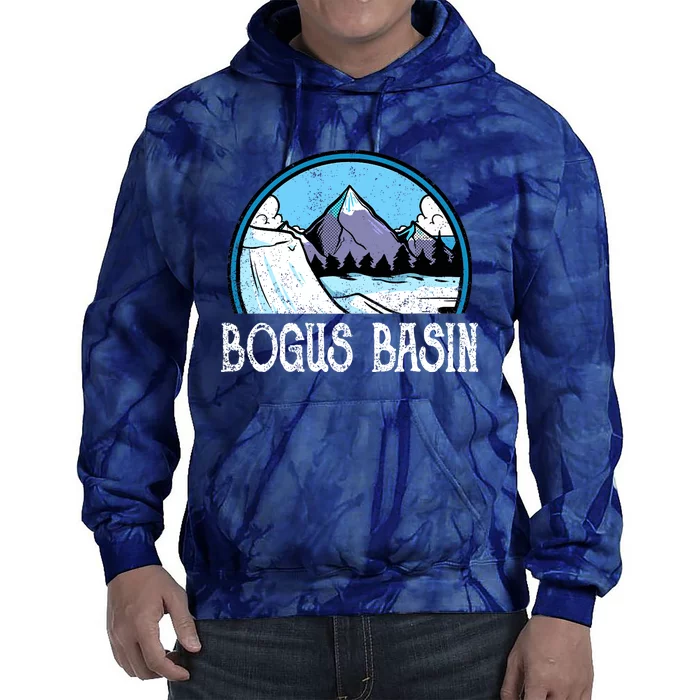 Skier Skiing Slopes Idaho Winter Mountains Bogus Basin Premium Tie Dye Hoodie