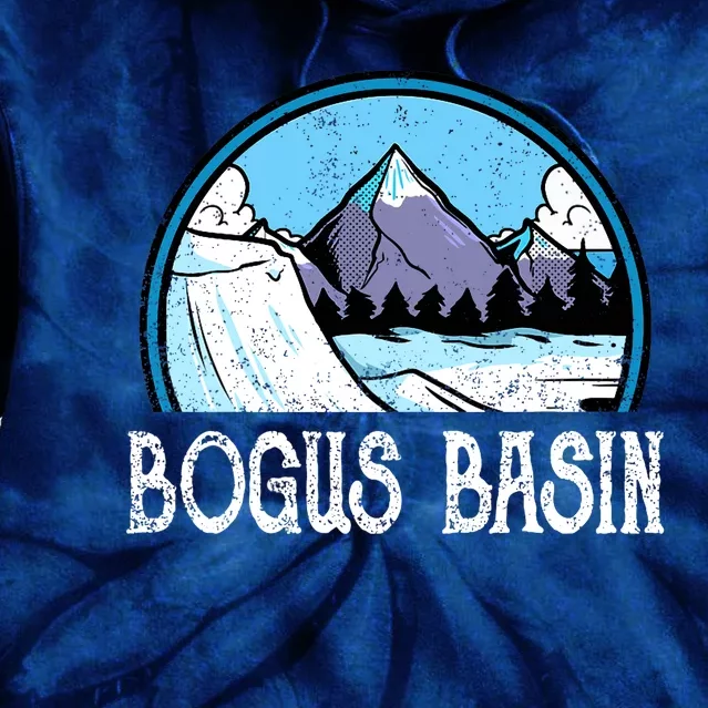 Skier Skiing Slopes Idaho Winter Mountains Bogus Basin Premium Tie Dye Hoodie