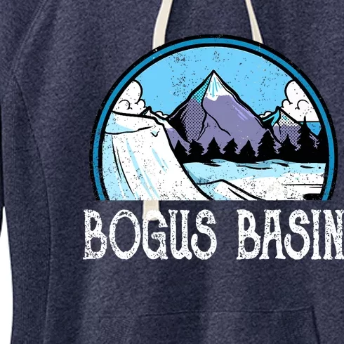 Skier Skiing Slopes Idaho Winter Mountains Bogus Basin Premium Women's Fleece Hoodie