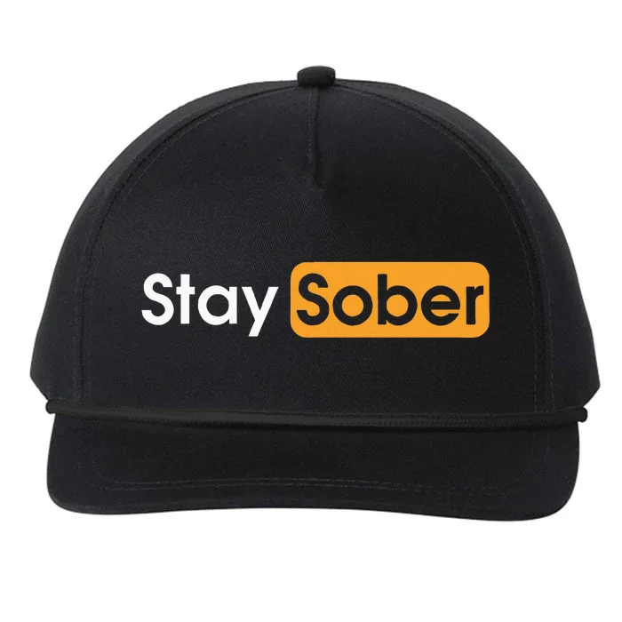 Stay Sober Snapback Five-Panel Rope Hat