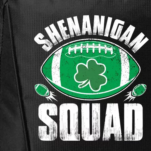 Shenanigan Squad St Patricks Day Funny American Football Gift City Backpack