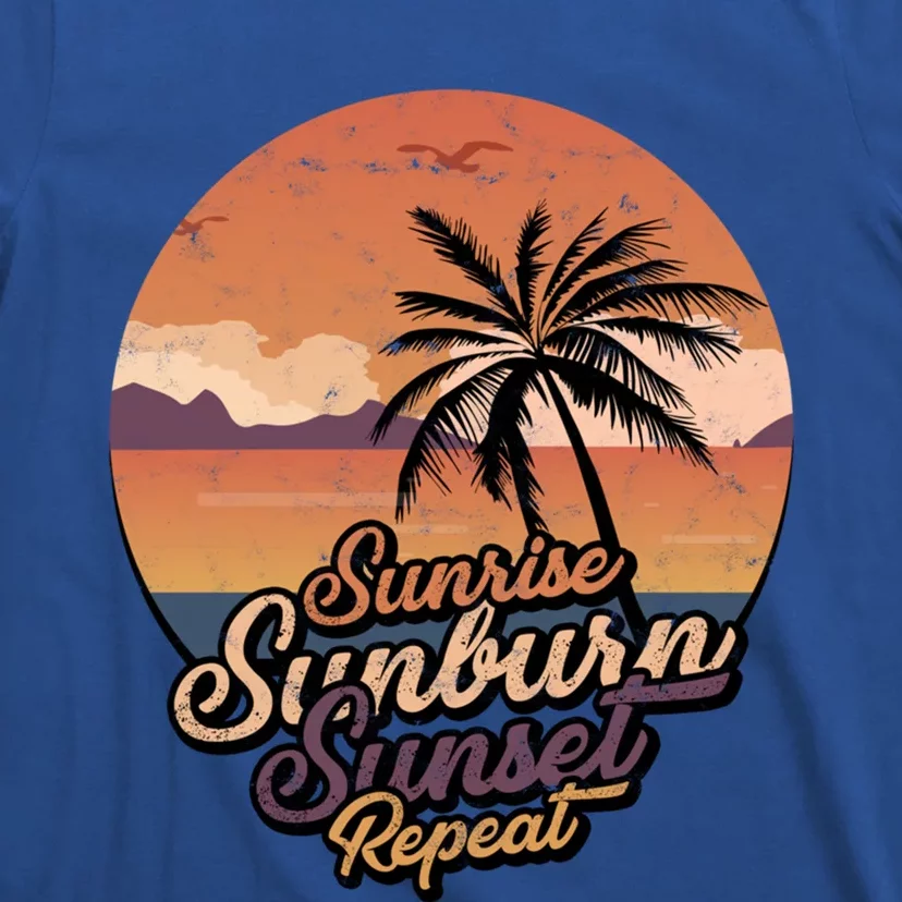 Sunrise Sunburn Sunset Repeat Summer Paradise Vacation Gift T-Shirt