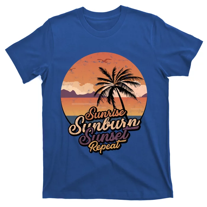 Sunrise Sunburn Sunset Repeat Summer Paradise Vacation Gift T-Shirt