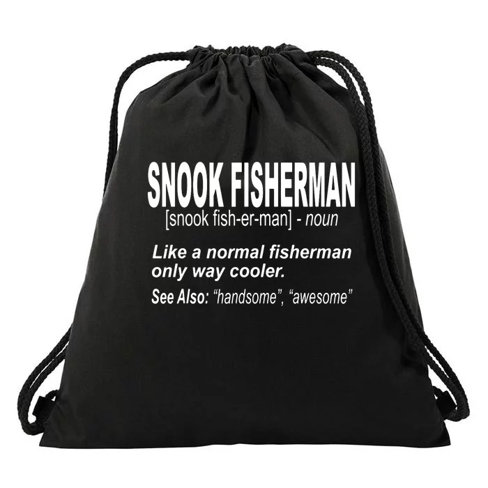 Snook Slayer Sty Salty Snook Fishing Lovers Drawstring Bag