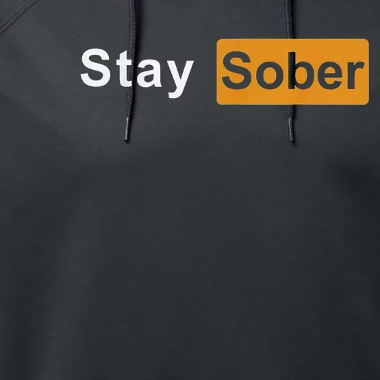 Stay Sober Sober Performance Fleece Hoodie