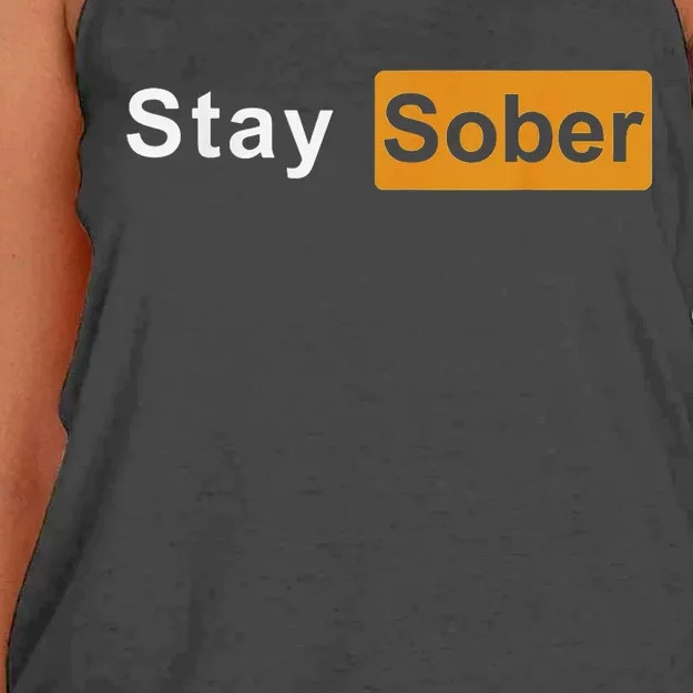 Stay Sober Sober Women's Knotted Racerback Tank