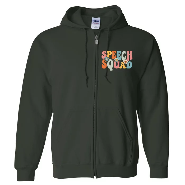 Speech Squad Shirt Funny Back To School Teachers Students Full Zip Hoodie