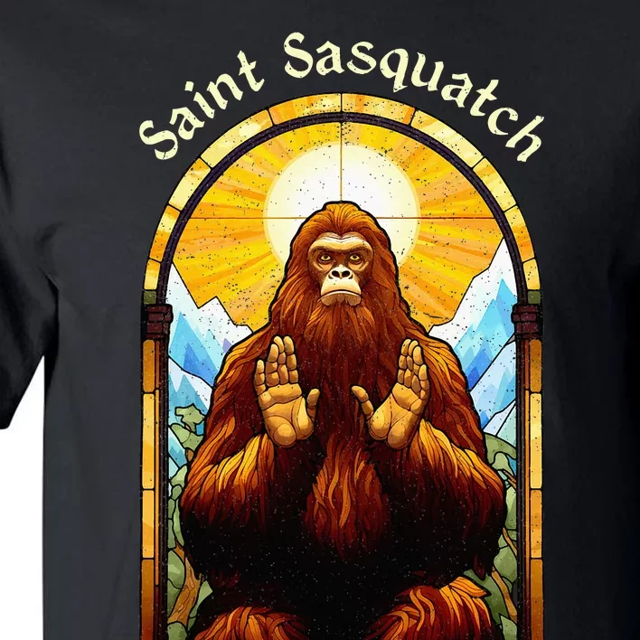 Saint Sasquatch Stained Glass Window – Squatch Tall T-Shirt