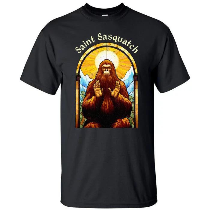 Saint Sasquatch Stained Glass Window – Squatch Tall T-Shirt