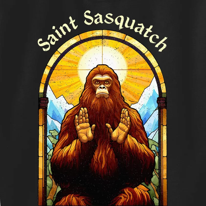 Saint Sasquatch Stained Glass Window – Squatch Kids Sweatshirt