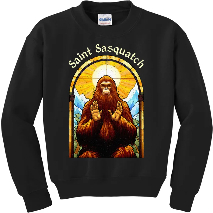 Saint Sasquatch Stained Glass Window – Squatch Kids Sweatshirt