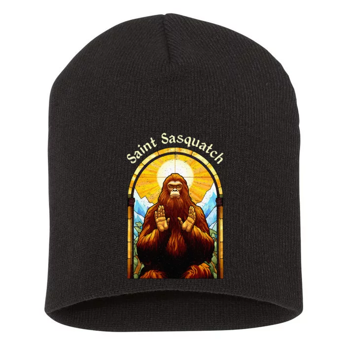 Saint Sasquatch Stained Glass Window – Squatch Short Acrylic Beanie