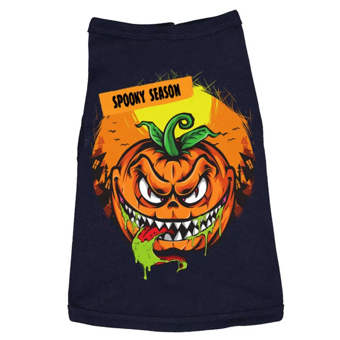 Spooky Season Scary Halloween Pumpkin Doggie Tank