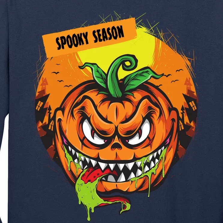 Spooky Season Scary Halloween Pumpkin Tall Long Sleeve T-Shirt