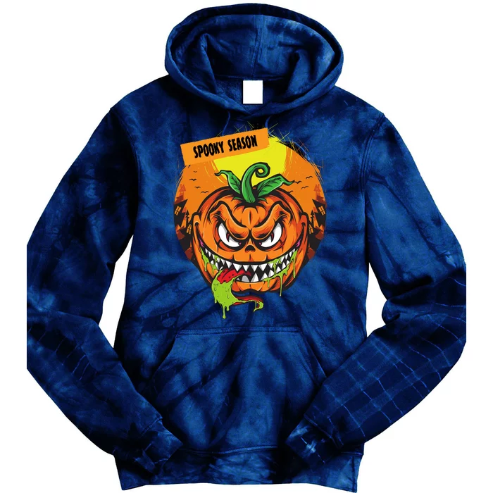 Spooky Season Scary Halloween Pumpkin Tie Dye Hoodie