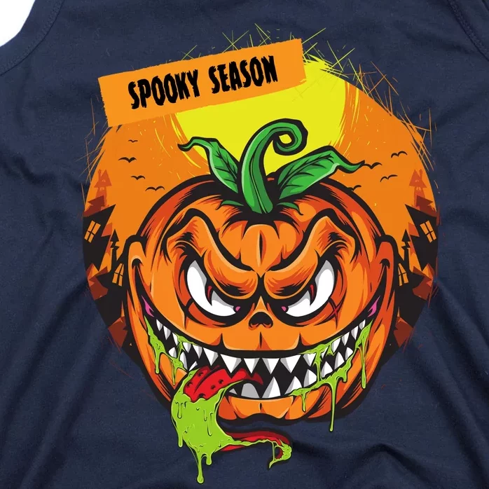 Spooky Season Scary Halloween Pumpkin Tank Top