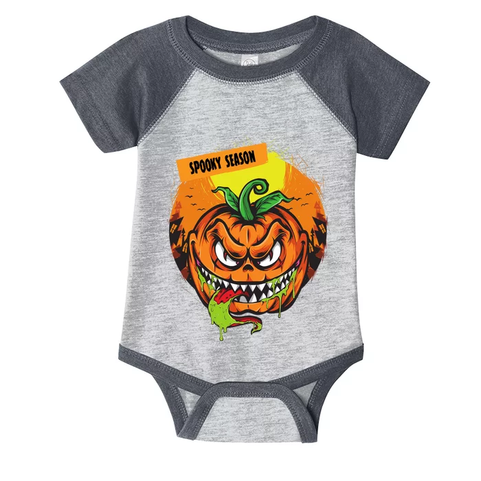 Spooky Season Scary Halloween Pumpkin Infant Baby Jersey Bodysuit