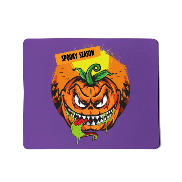 Spooky Season Scary Halloween Pumpkin Mousepad