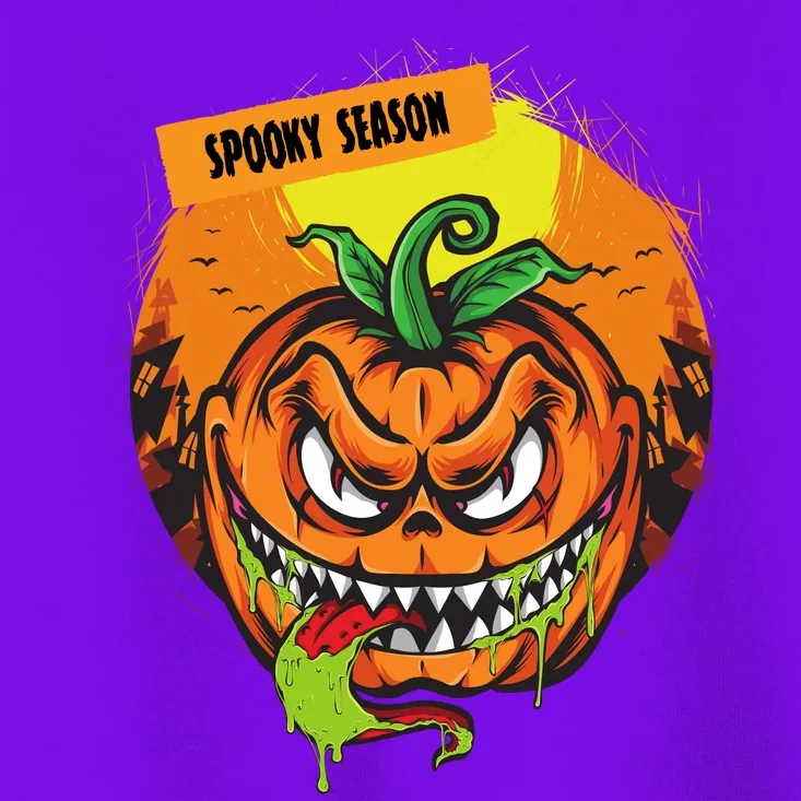 Spooky Season Scary Halloween Pumpkin Toddler T-Shirt