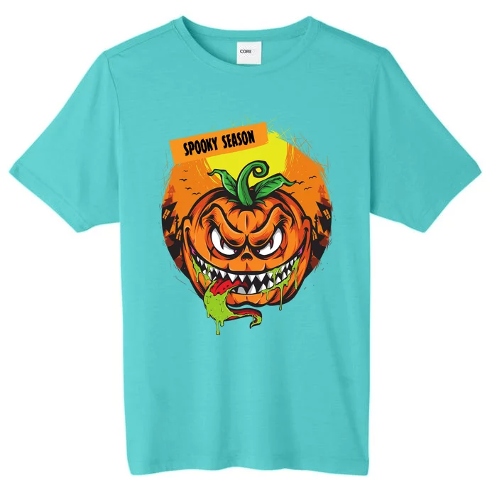 Spooky Season Scary Halloween Pumpkin ChromaSoft Performance T-Shirt