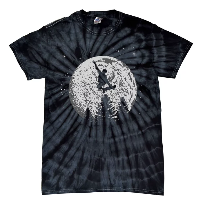 Skater Skateboarder Skateboard Moon Skateboarding Gift Tie-Dye T-Shirt