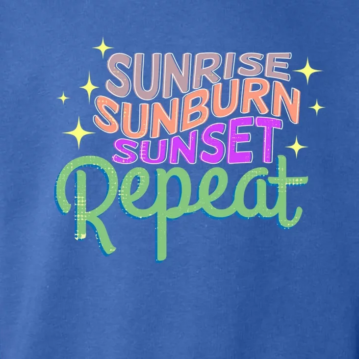 Sunrise Sunburn Sunset Repeat Beach Summer Gift Toddler Hoodie