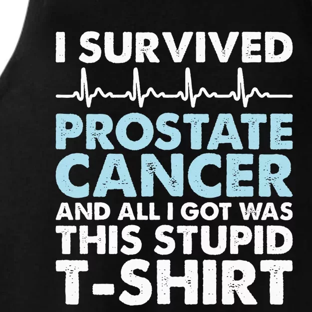 Sarcasm Surgery Survivor Prostate Cancer Awareness Ladies Tri-Blend Wicking Tank