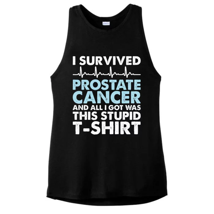 Sarcasm Surgery Survivor Prostate Cancer Awareness Ladies Tri-Blend Wicking Tank