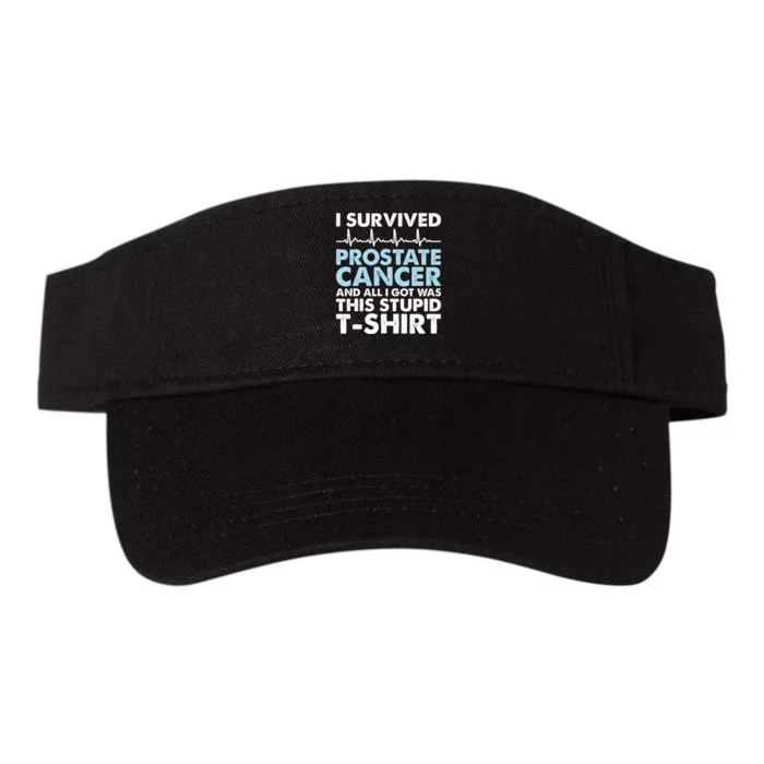 Sarcasm Surgery Survivor Prostate Cancer Awareness Valucap Bio-Washed Visor