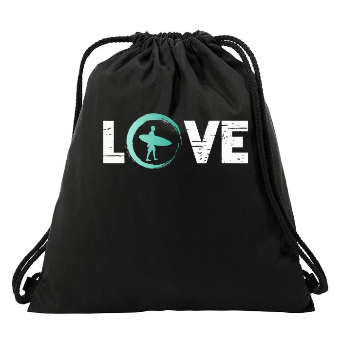 Surfing sea surfboard surfer Drawstring Bag