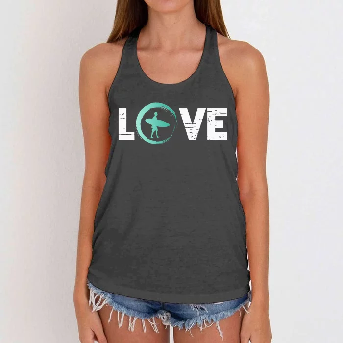 Surfing sea surfboard surfer Women's Knotted Racerback Tank