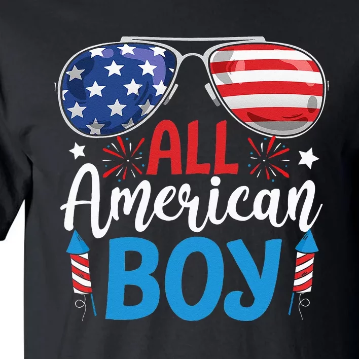 Sunglasses Stars Stripes All American Boy Freedom USA Tall T-Shirt