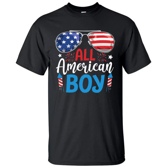 Sunglasses Stars Stripes All American Boy Freedom USA Tall T-Shirt