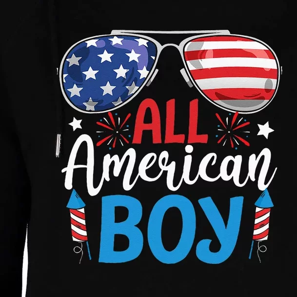 Sunglasses Stars Stripes All American Boy Freedom USA Womens Funnel Neck Pullover Hood