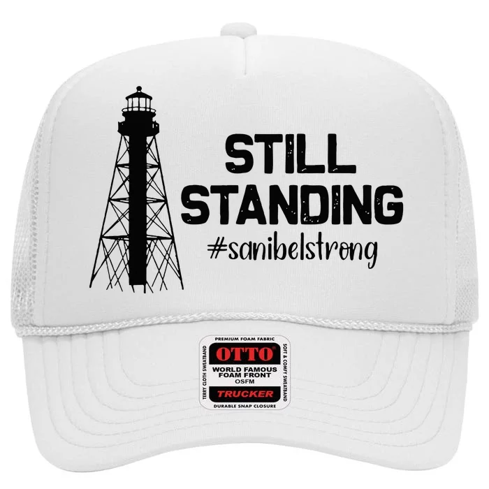 Still Standing Sanibel Strong Florida Hurricane Relief High Crown Mesh Trucker Hat