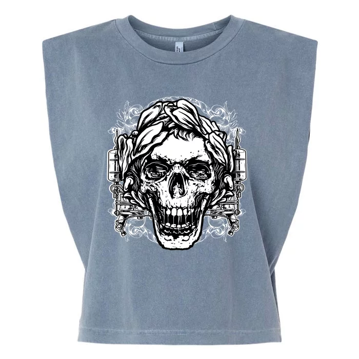 Scary Skull Garment-Dyed Women's Muscle Tee