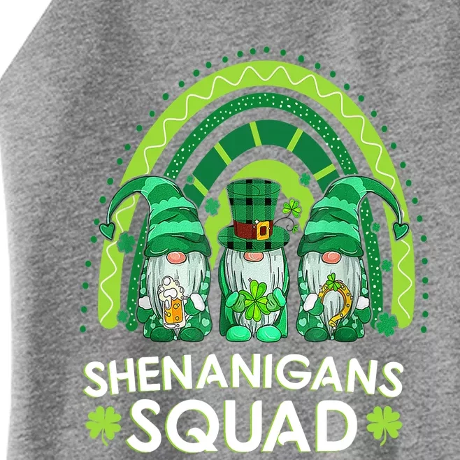 Shenanigans Squad St Patricks Day Gnomes Rainbow Leopard Women’s Perfect Tri Rocker Tank